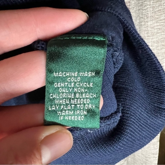 Lauren Ralph Lauren Blue Knit Collared Quarter Button Up Shirt Size Extra Large - Picture 9 of 13